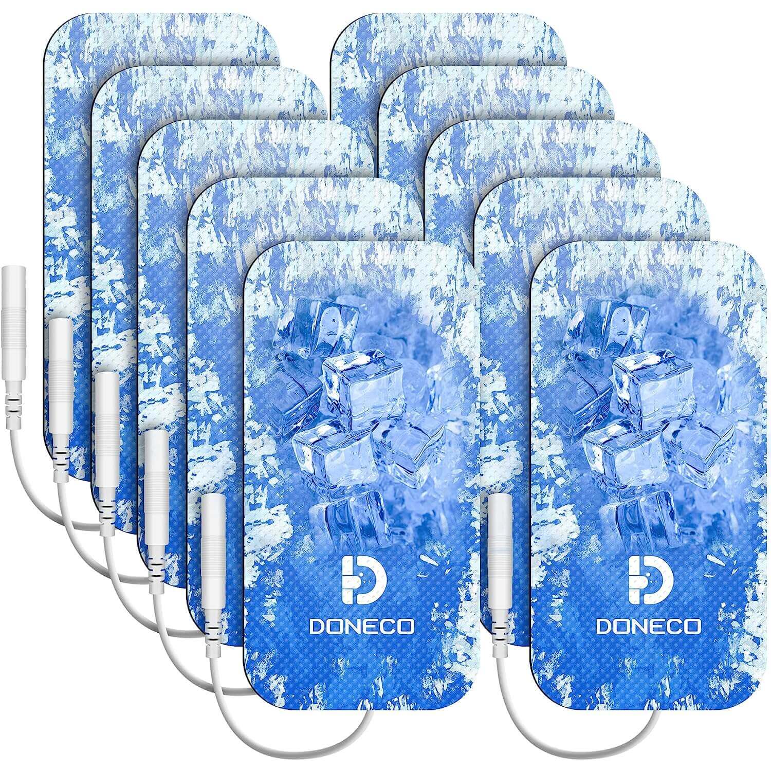 DONECO replacement pads for tens unit - 10 Pcs - 2x4in TENS Electrodes Pads