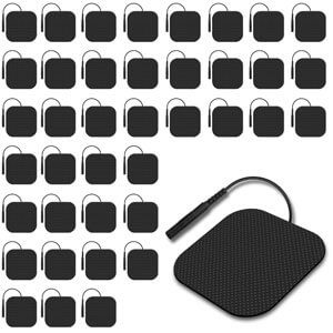 DONECO replacement pads for tens unit - 40 Pcs - 2X2in TENS Electrodes Pads