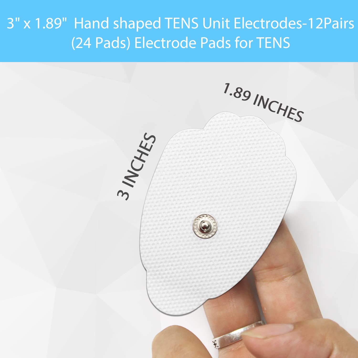 DONECO replacement pads for tens unit - Snap 24 Pcs TENS Electrodes Pads